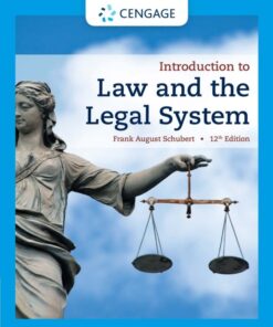 Introduction to Law and the Legal System 12th Edition - Original PDF ebook